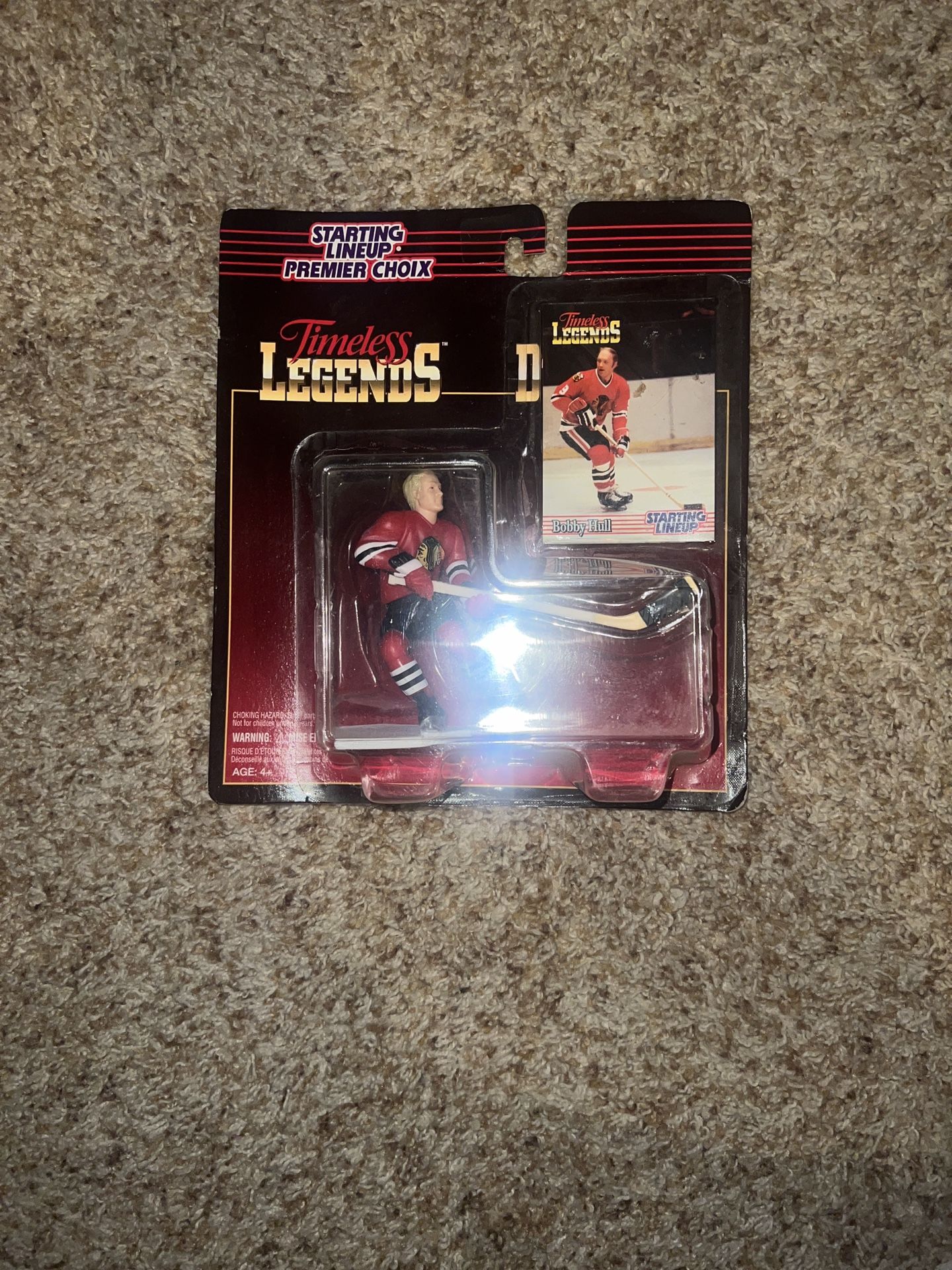 Starting Lineup 1996 NHL Hockey Bobby Hull Blackhawks Timeless Legends. Corners are bent 