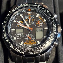 Citizen Skyhawk A-T Eco-Drive WR200 Radio Controlled U600-S041341 Pilot Watch