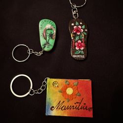 Colorful Mauritius Keychain Set