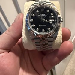 Rolex Datejust black diamond dial fluted late 2025