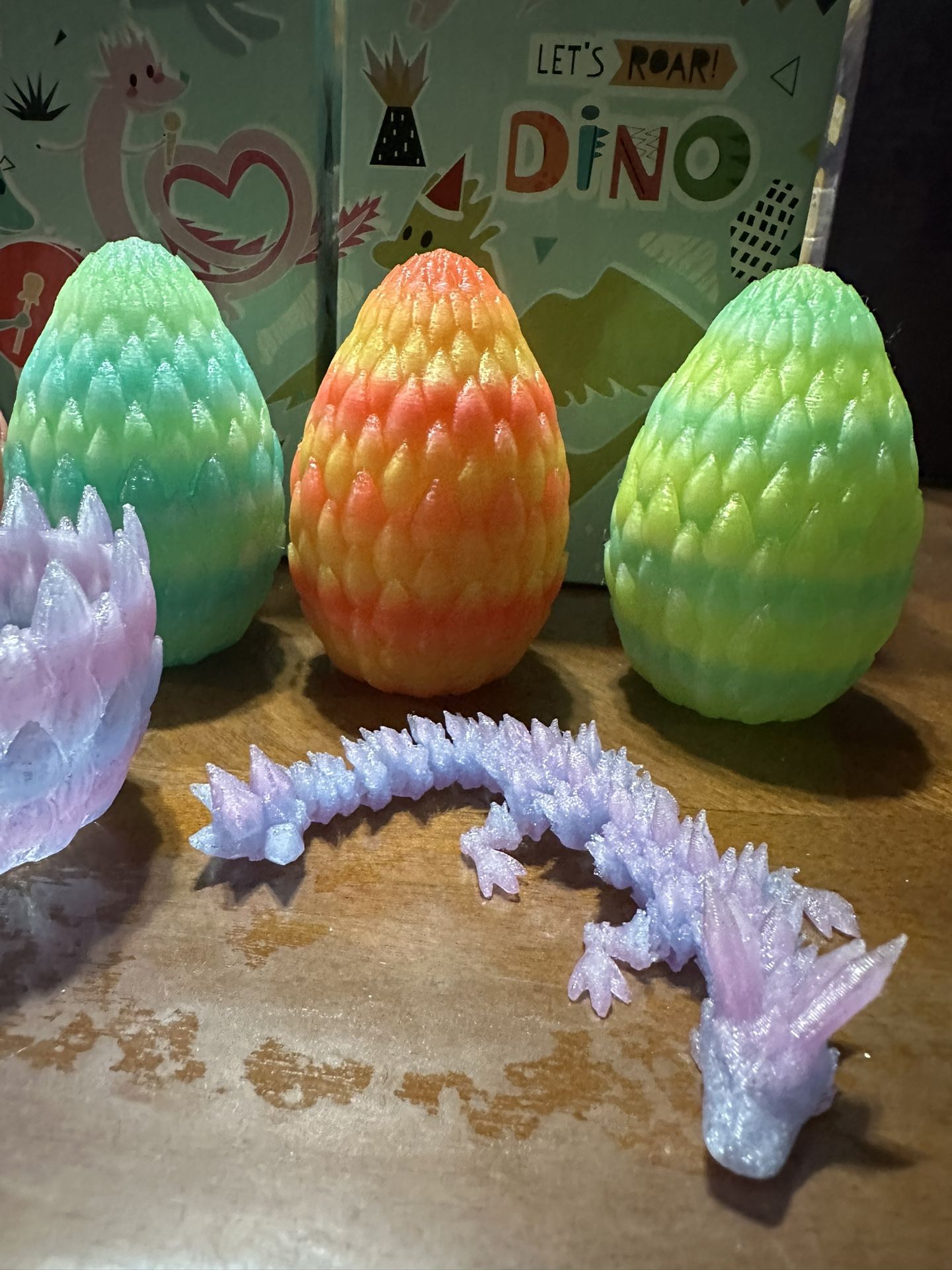 New 3D Printed Dragon With Eggs 5 Sets