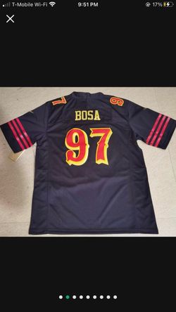 49er Jersey Black Red With Gold Trim Warner Kittle Bosa Or McCaffrey 23 97 54 85