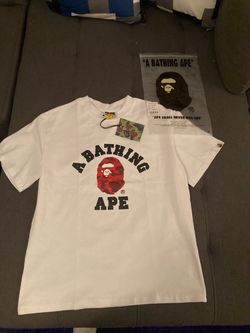 A Bathing Ape BAPE College Logo T-Shirt White