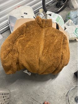 Brown Fleece Sweater Jacket