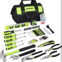 FASTPRO 215-Piece Home Repairing Tool Set with 12-Inch Wide Mouth Open Storage Bag, Household Hand Tool Kit, Green
Amazon's Choice
