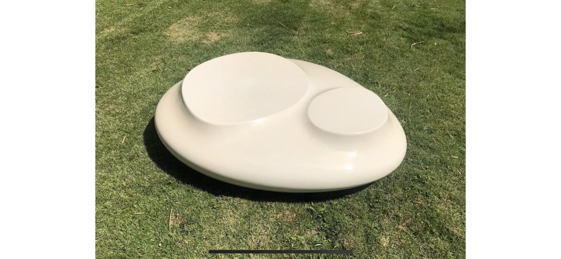 Roche Bobois Contemporary Biomorphic 'Cute Cut' Cocktail Table XXM Coffee Table Post Modern Mid Century