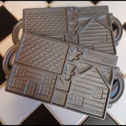 Gingerbread house cast baking mold