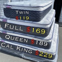 Queen Bamboo Plush Comfort Europillow Top 12inch Mattress!!