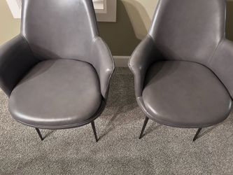 West Elm - Finley leather dining arm chair SET OF 2