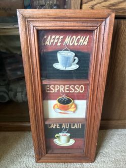 3D Vintage Coffee Wall Decor – Framed Kitchen Art