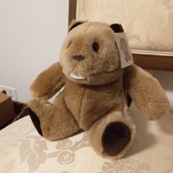 Vintage 1985 Gund Eager Beaver #5678 Stuffed Animal With Tag