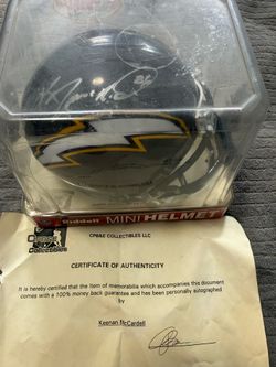 SD Chargers signed mini helmet