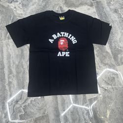 RED & BLACK SMALL LOGO BAPE TEE