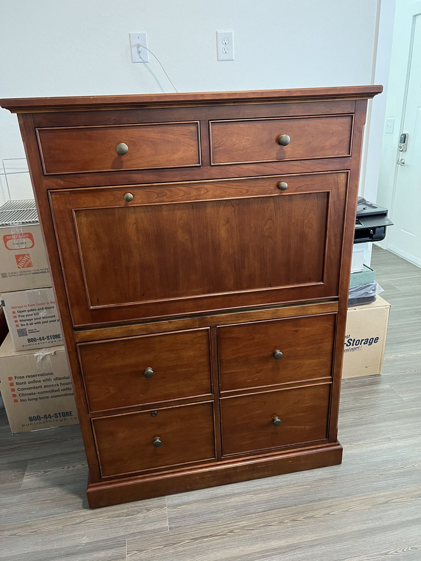 Under Hills Secretary Desk - Solid Walnut