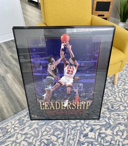 1996 Upper Deck Michael Jordan Limited Edition Poster Print Leadership 426/7210 COA