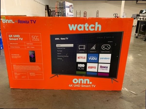 Brand New ONN ROKU 50 TV W/warranty Open box XKXE