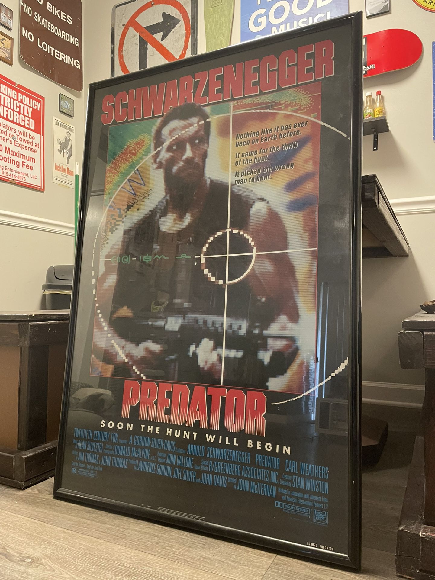 Arnold Schwarzenegger PREDATOR Movie Poster Framed