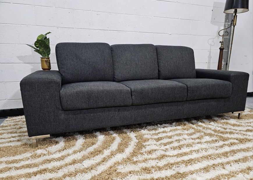 Modern Actoma Dark Charcoal Sofa – Excellent Condition