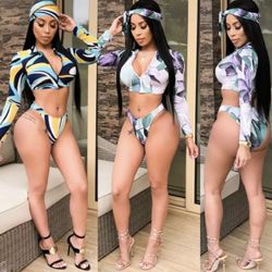 2 Piece Swimsuit With Matching Headband 