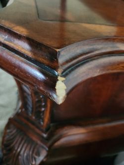 Wood dresser with mirror