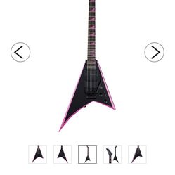 Jackson X Series Rhoads RRX24 Electric Guitar Black With Neon Pink Bevels