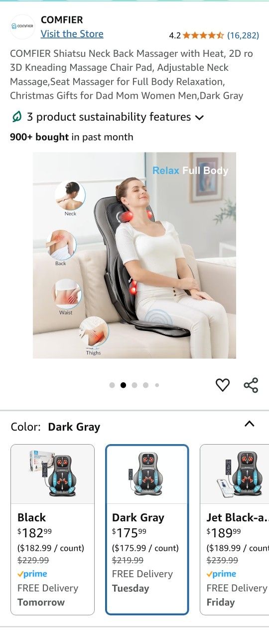 Comfier Back Massage With Heat. 