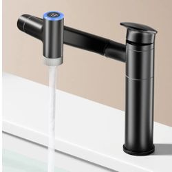 1080°Rotatable Bathroom Vanity Faucet 1 Hole, Height Adjustable