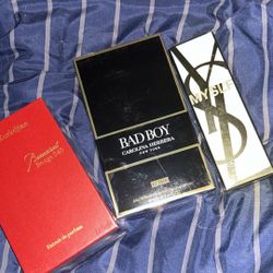 Baccarat, bad boy Elixir, YSL Myself 