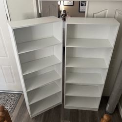 2 Bookshelves White 