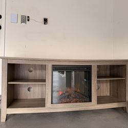 TV Stand with Electric Fireplace
