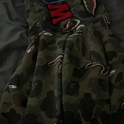 Bape Camo Kids Size Large Hoodie 