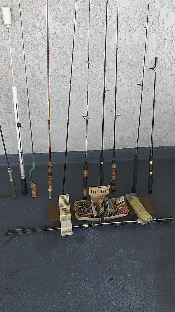 USED FISHING POLES AND ASSORTED HOOKS ETC for Sale in Downey, CA OfferUp