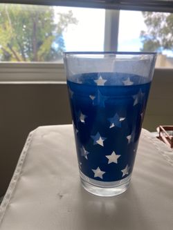4th July picnic set/ glass
