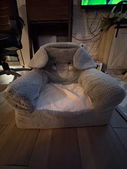Gray Bear Kids Plush Stuffed Animal Chair
