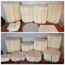 Party Decor 11 Round Cylinder Stands for Dessert / Food  / Cake Pedestal Stands