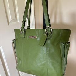 Coach Green Leather Purse