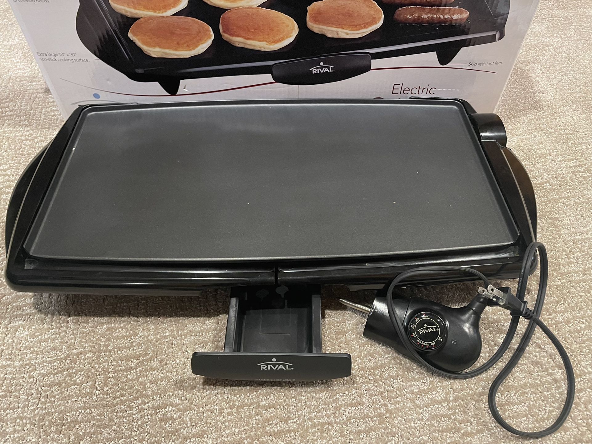 Electric Griddle By Rival With Removable Tray Household, 57 OFF