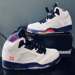 Nike Air Jordan 5 Alternate Bel Air size 9 DB3335-100 OG V White Purple 