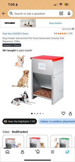 š 25-LB GALVANIZED DOG FEEDER ā $35