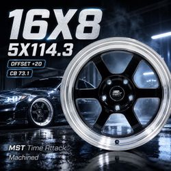 🔥 16X8 MST Time Attack Machined Wheels 🔥