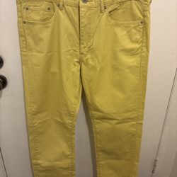 NWT Levi’s 513 Slim Straight Fit 38x32 “Smoked Yellow”