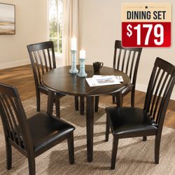 DINNING SETS (4PC RECTANGLE W 4 CH  TRIANGLE W 2 CH OR ROUND W 24CH $179