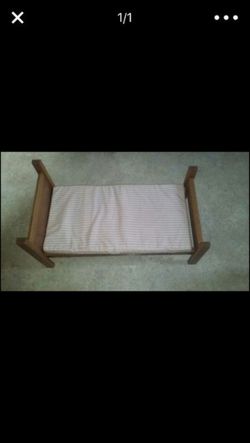 Wood doll baby bed or pet bed