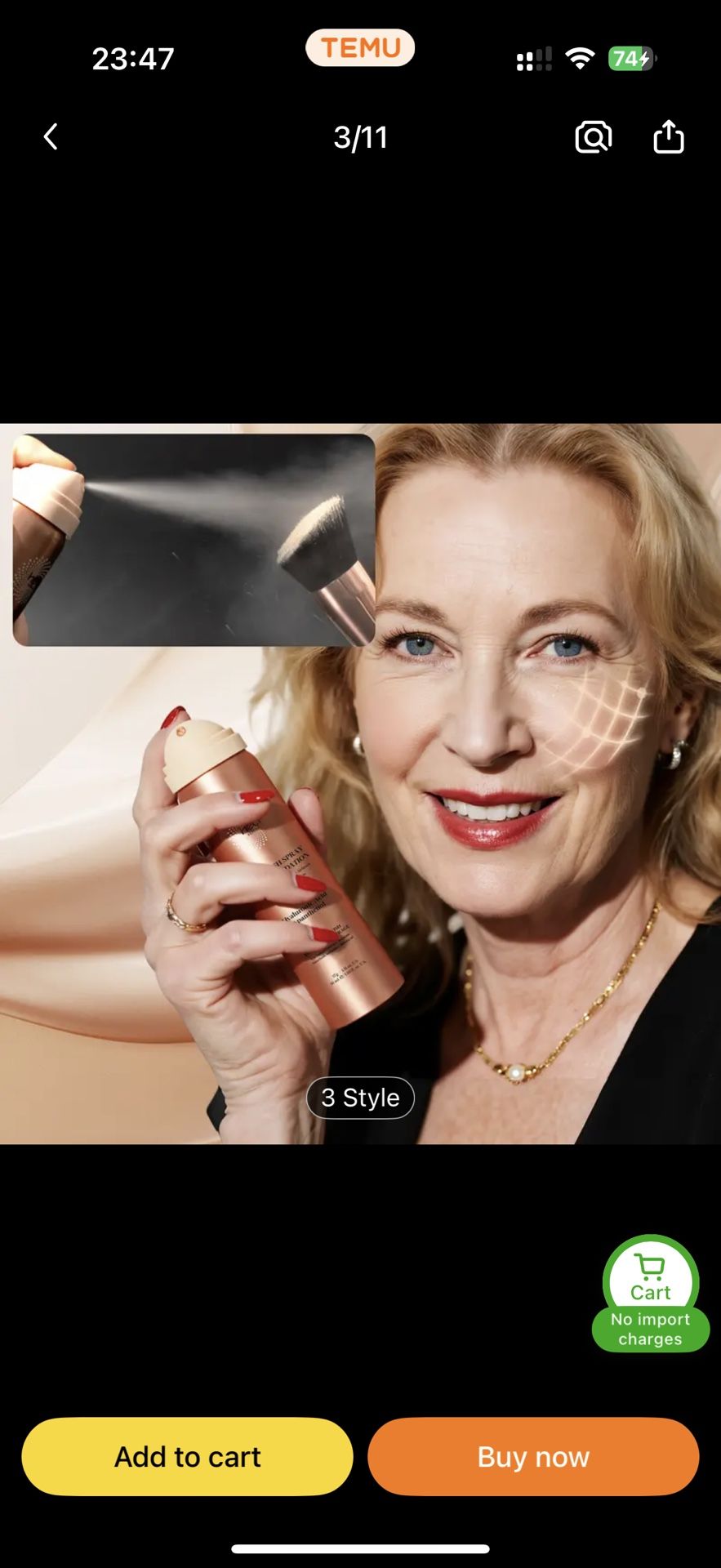 2pcs Airbrush Makeup Foundation Air Brush Makeup Kit Full Coverage Foundation & Setting Spray 2-in-1 For Mature Skin, & Hydrating, Natural Matte Finis