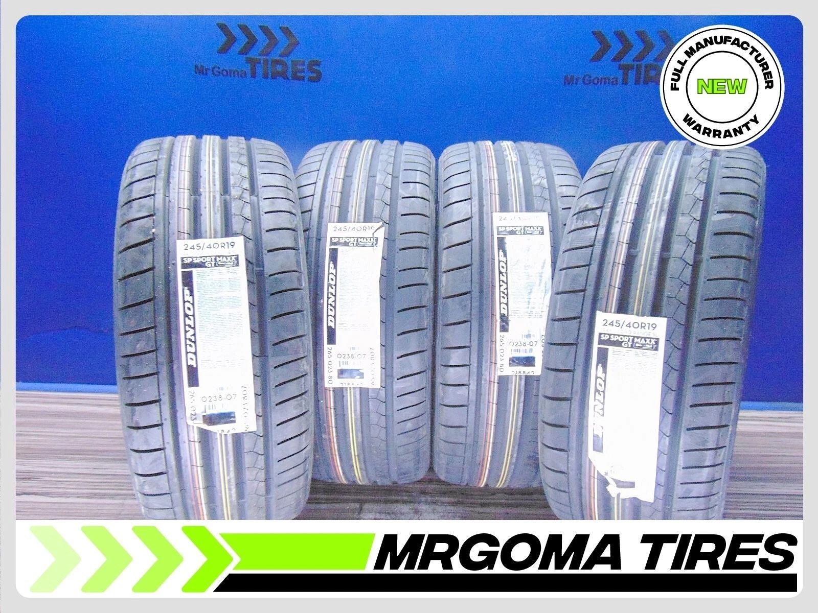 SET OF 4 BRAND NEW 245/40/19 DUNLOP SP SPORT  MAXX GT DSST RFT TIRES 94Y * RUN FLAT * PRODUCTION YEAR 2020 * INSTALLATION INCLUDED * 