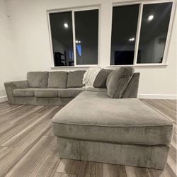 Sectional Sofa with Chaise Gray 