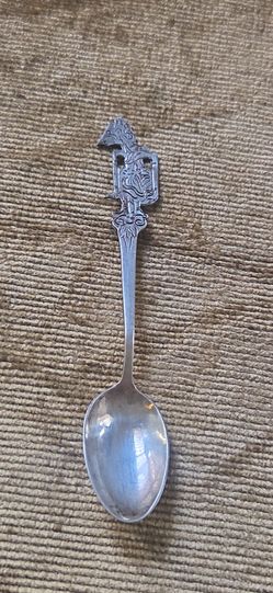 Vintage TOM 838 Silver Collector Spoon. 5", In Nice Condition.