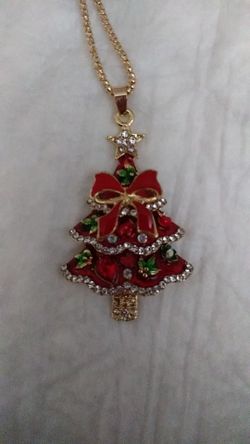 Christmas tree necklace,20$
