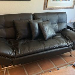 Leather Sleeper Couch