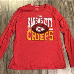 Adult Kansas City Chiefs Majestic Brand Long Sleeve T shirt 